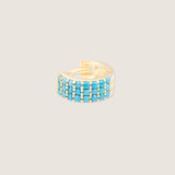 Turquoise Whisper Hoop Earring Gold