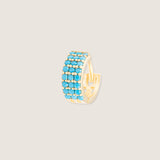 Turquoise Whisper Hoop Earring Gold
