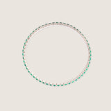 Emerald Green Baguette Stretch Tennis Bracelet