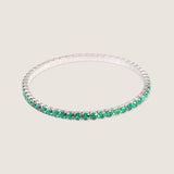 Emerald Green Baguette Stretch Tennis Bracelet
