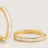 Baguette Stone Hoop Earring - By Eda Dogan