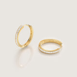 Baguette Stone Hoop Earring - By Eda Dogan