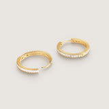 Baguette Stone Hoop Earring - By Eda Dogan