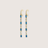 Blue Stone Drop Earring - By Eda Dogan