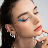 Daphne Gold Medium Hoop Earring Silver - By Eda Dogan