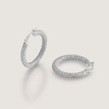 Daphne Gold Medium Hoop Earring Silver - By Eda Dogan