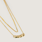 Double Chain Charm Necklace Gold - By Eda Dogan
