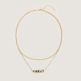 Double Chain Charm Necklace Gold - By Eda Dogan