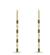 Green Stone Drop Earring