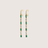 Green Stone Drop Earring - By Eda Dogan