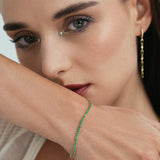 Green Stone Tennis Bracelet - By Eda Dogan
