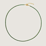Green Stone Tennis Choker - By Eda Dogan