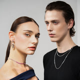 Heart-Cut Quartz Stone Choker - By Eda Dogan