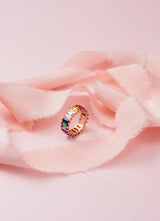 Multicolour Baguette Stone Eternity Ring