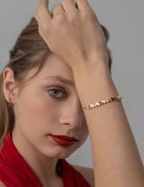 Multicolour Deco Spinel Bracelet Gold