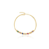 Multicolour Deco Spinel Bracelet Gold