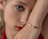 Multicolour Deco Spinel Bracelet Gold