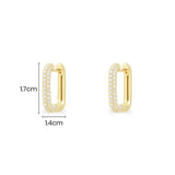 SMALL RECTANGLE EARRINGS GOLD