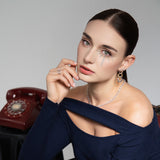 THREE CURB CHAIN LINKS EARRINGS IN METAL AND GOLD - By Eda Dogan