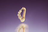 Wave Hoop 14K Gold Diamond Earring - By Eda Dogan