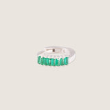 Emerald Line Hoop Earring