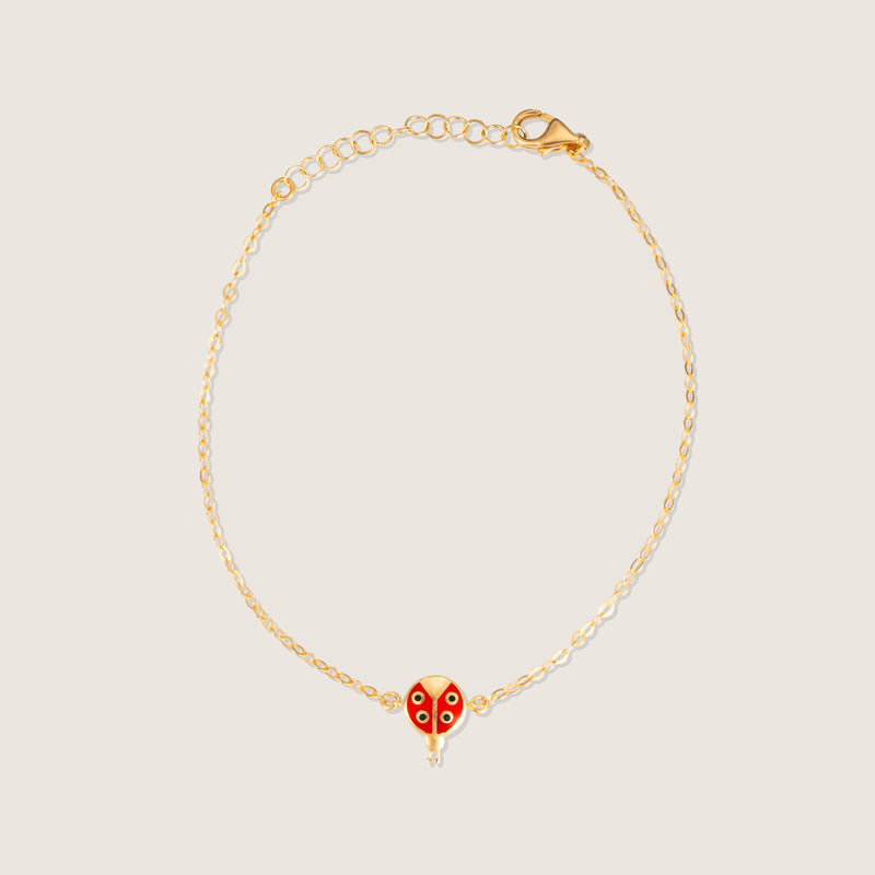 Ladybug and Eye Charm Bracelet