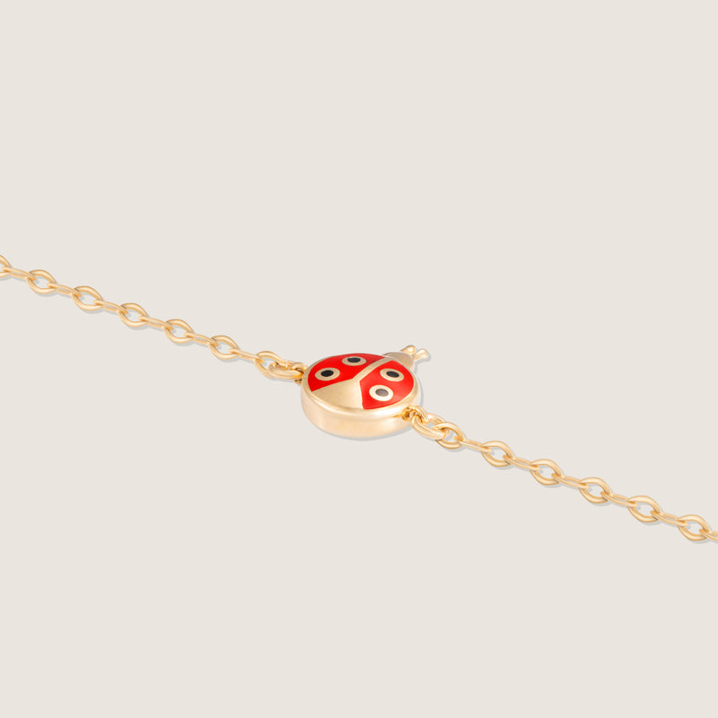 Ladybug and Eye Charm Bracelet