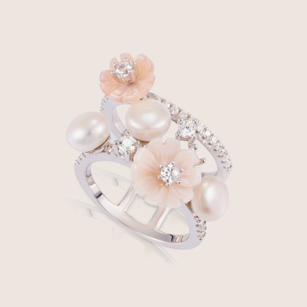 Blossom Pearl Ring - By Eda Dogan