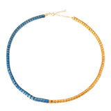 Chain Blue and Gold Bold Necklace