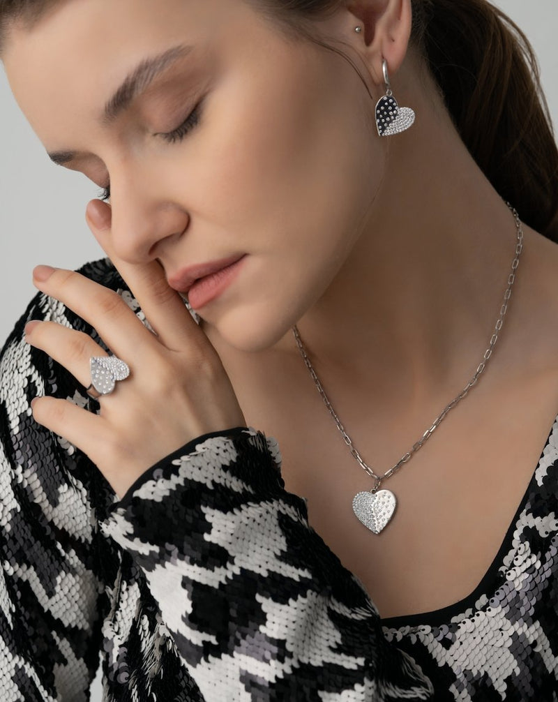Engravable Heart Locket Aegis Silver Chain Necklace