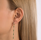 Green Stone Drop Earring