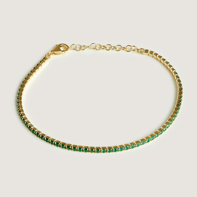 Green Stone Tennis Bracelet - By Eda Dogan