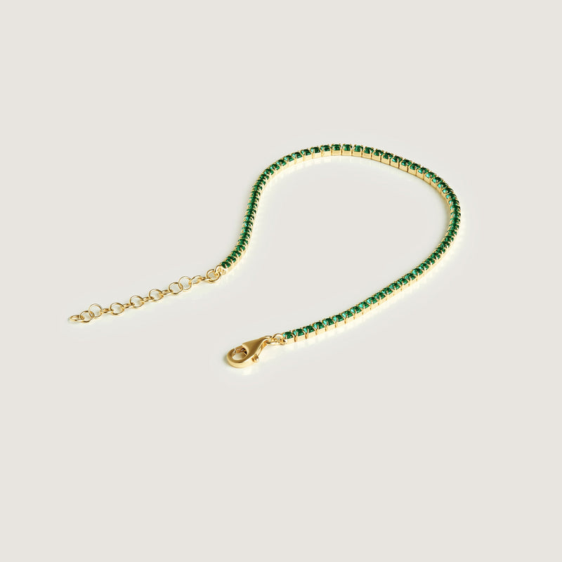 Green Stone Tennis Bracelet - By Eda Dogan