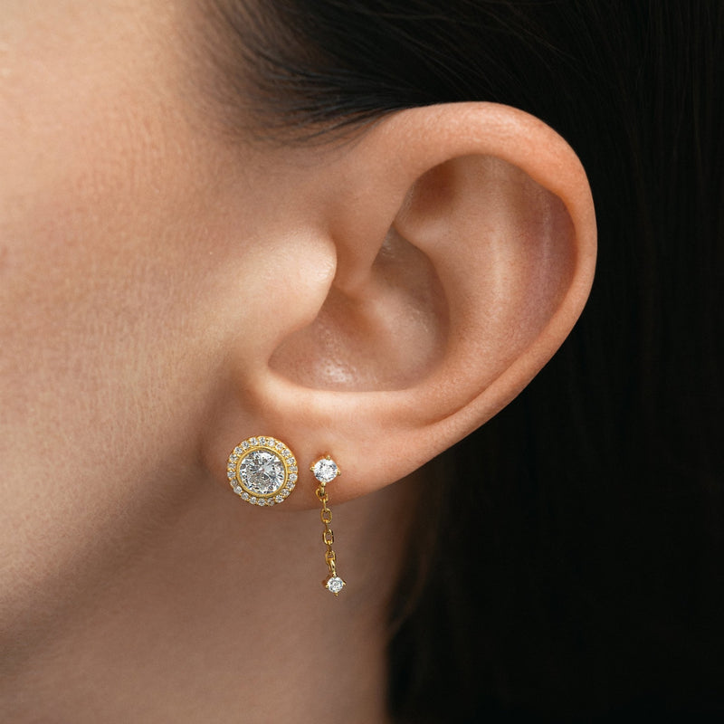 Minimal Stud Gold Earring - By Eda Dogan