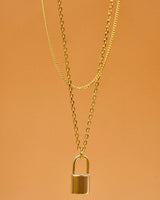Padlock Chain Row Necklace - By Eda Dogan