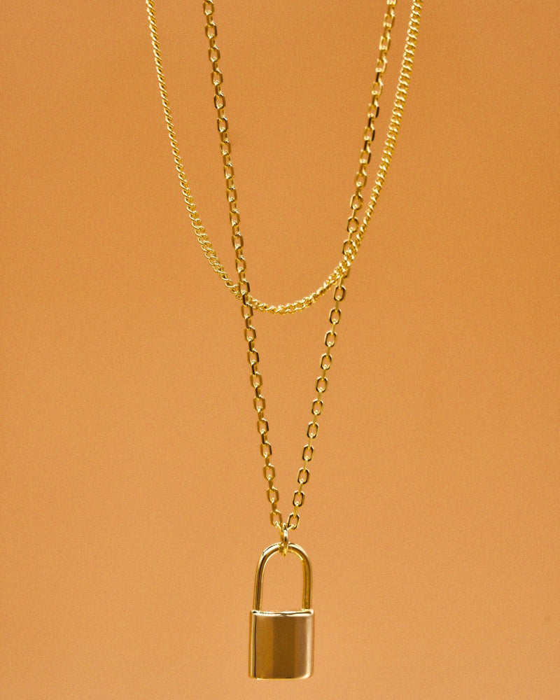 Padlock Chain Row Necklace - By Eda Dogan
