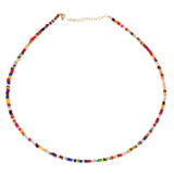 Rainbow St Tropez Beads Anklet - By Eda Dogan