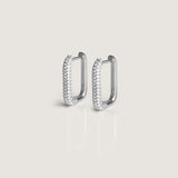 SMALL RECTANGLE EARRINGS Silver - By Eda Dogan
