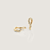 Wave Hoop 14K Gold Diamond Earring - By Eda Dogan